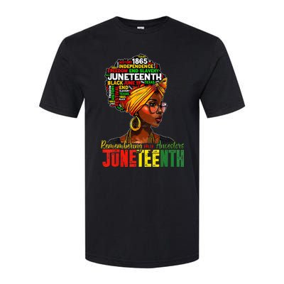 Black Wo Juneteenth Remembering My Ancestors Softstyle® CVC T-Shirt