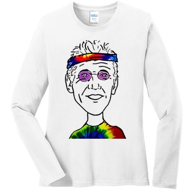 Bill Walton Jay Bilas Share Memories Tie Dye Ladies Long Sleeve Shirt