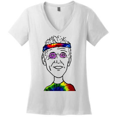 Bill Walton Jay Bilas Share Memories Tie Dye Women's V-Neck T-Shirt
