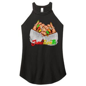 Black Woman Juneteenth Nails Juneteenth Afro Woman Hands Women's Perfect Tri Rocker Tank