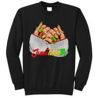 Black Woman Juneteenth Nails Juneteenth Afro Woman Hands Sweatshirt