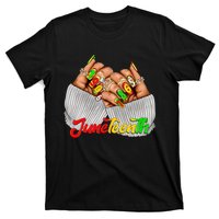 Black Woman Juneteenth Nails Juneteenth Afro Woman Hands T-Shirt