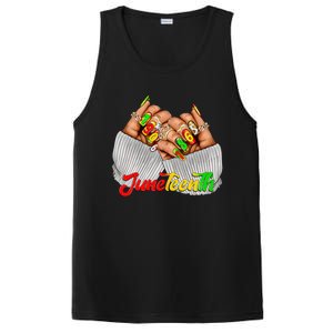 Black Woman Juneteenth Nails Juneteenth Afro Woman Hands PosiCharge Competitor Tank