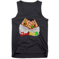 Black Woman Juneteenth Nails Juneteenth Afro Woman Hands Tank Top