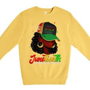 Black Women Juneteenth Remembering My Ancestors Premium Crewneck Sweatshirt