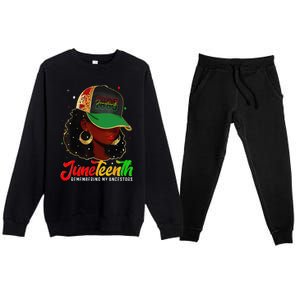 Black Women Juneteenth Remembering My Ancestors Premium Crewneck Sweatsuit Set