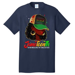 Black Women Juneteenth Remembering My Ancestors Tall T-Shirt