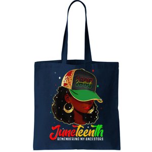 Black Women Juneteenth Remembering My Ancestors Tote Bag