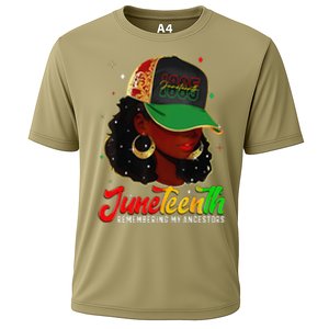 Black Women Juneteenth Remembering My Ancestors Cooling Performance Crew T-Shirt