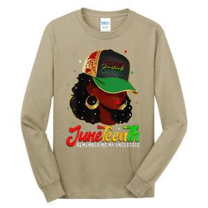 Black Women Juneteenth Remembering My Ancestors Tall Long Sleeve T-Shirt