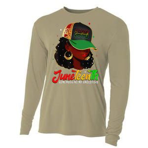 Black Women Juneteenth Remembering My Ancestors Cooling Performance Long Sleeve Crew