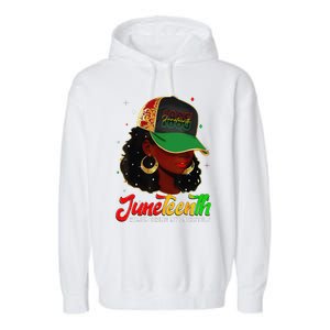 Black Women Juneteenth Remembering My Ancestors Garment-Dyed Fleece Hoodie