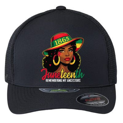 Black Women Juneteenth Remembering My Ancestors Flexfit Unipanel Trucker Cap