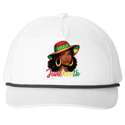 Black Women Juneteenth Remembering My Ancestors Snapback Five-Panel Rope Hat