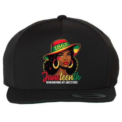 Black Women Juneteenth Remembering My Ancestors Wool Snapback Cap