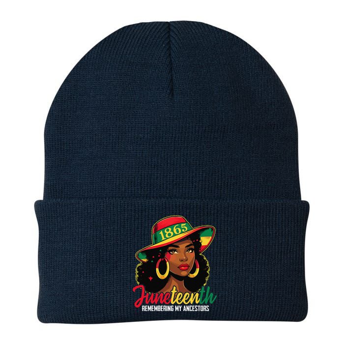 Black Women Juneteenth Remembering My Ancestors Knit Cap Winter Beanie