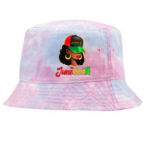 Black Women Juneteenth T Remembering My Ancestors Tie-Dyed Bucket Hat