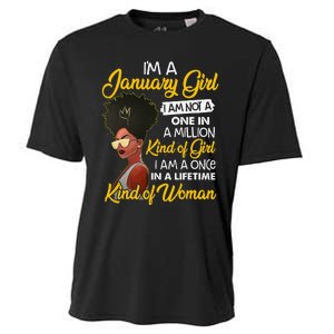 Black Wo January Birthday Gifts I'm A January Queen Cooling Performance Crew T-Shirt