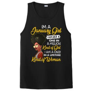 Black Wo January Birthday Gifts I'm A January Queen PosiCharge Competitor Tank