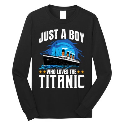 Boy Who Just Love The Rms Titanic Long Sleeve Shirt