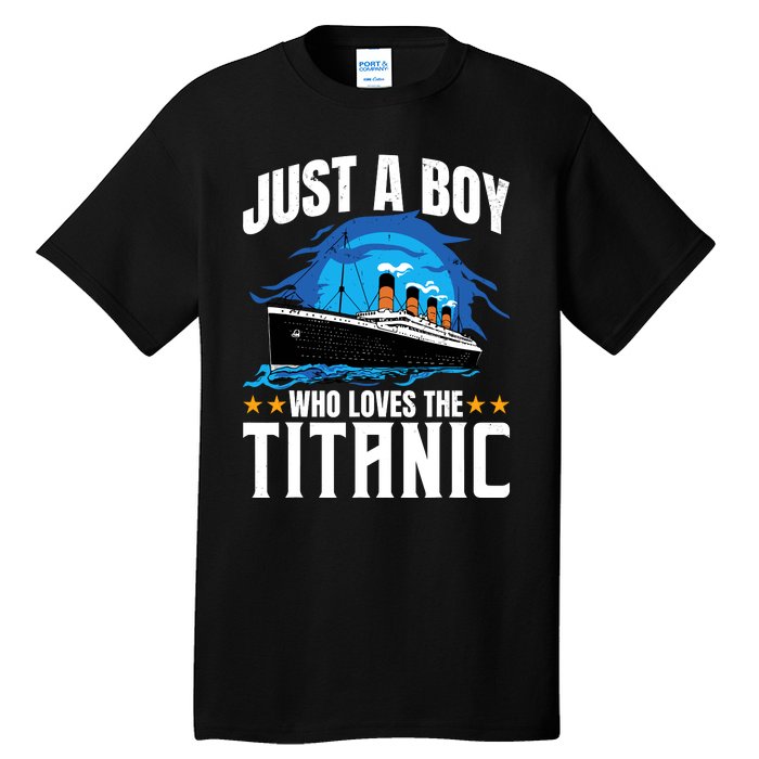 Boy Who Just Love The Rms Titanic Tall T-Shirt