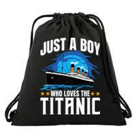 Boy Who Just Love The Rms Titanic Drawstring Bag