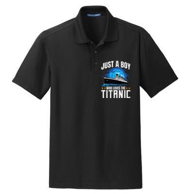 Boy Who Just Love The Rms Titanic Dry Zone Grid Polo