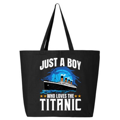 Boy Who Just Love The Rms Titanic 25L Jumbo Tote