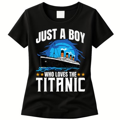 Boy Who Just Love The Rms Titanic Womens T-Shirt