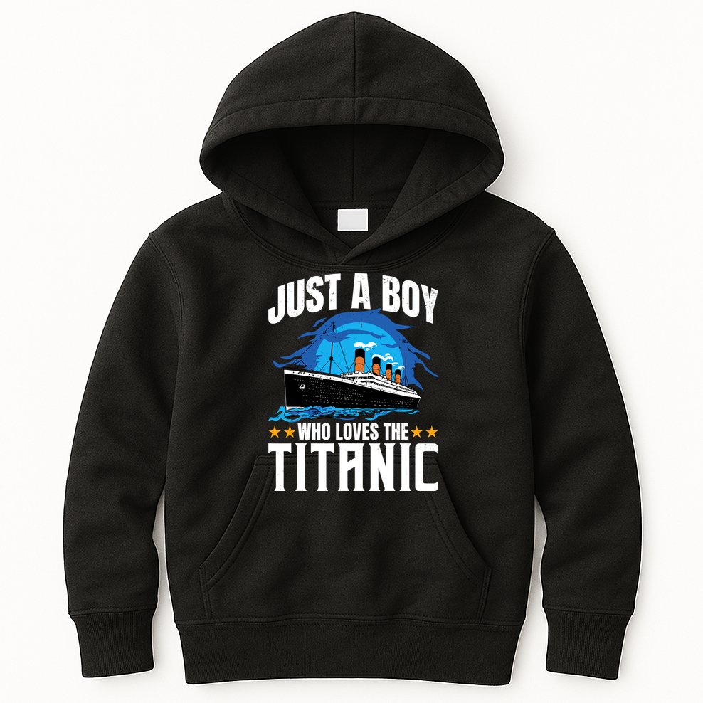 Boy Who Just Love The Rms Titanic Kids Hoodie