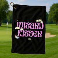 Babsdraws Wizard Kisser Golf Towel