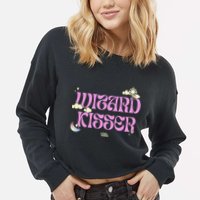 Babsdraws Wizard Kisser Cropped Pullover Crew