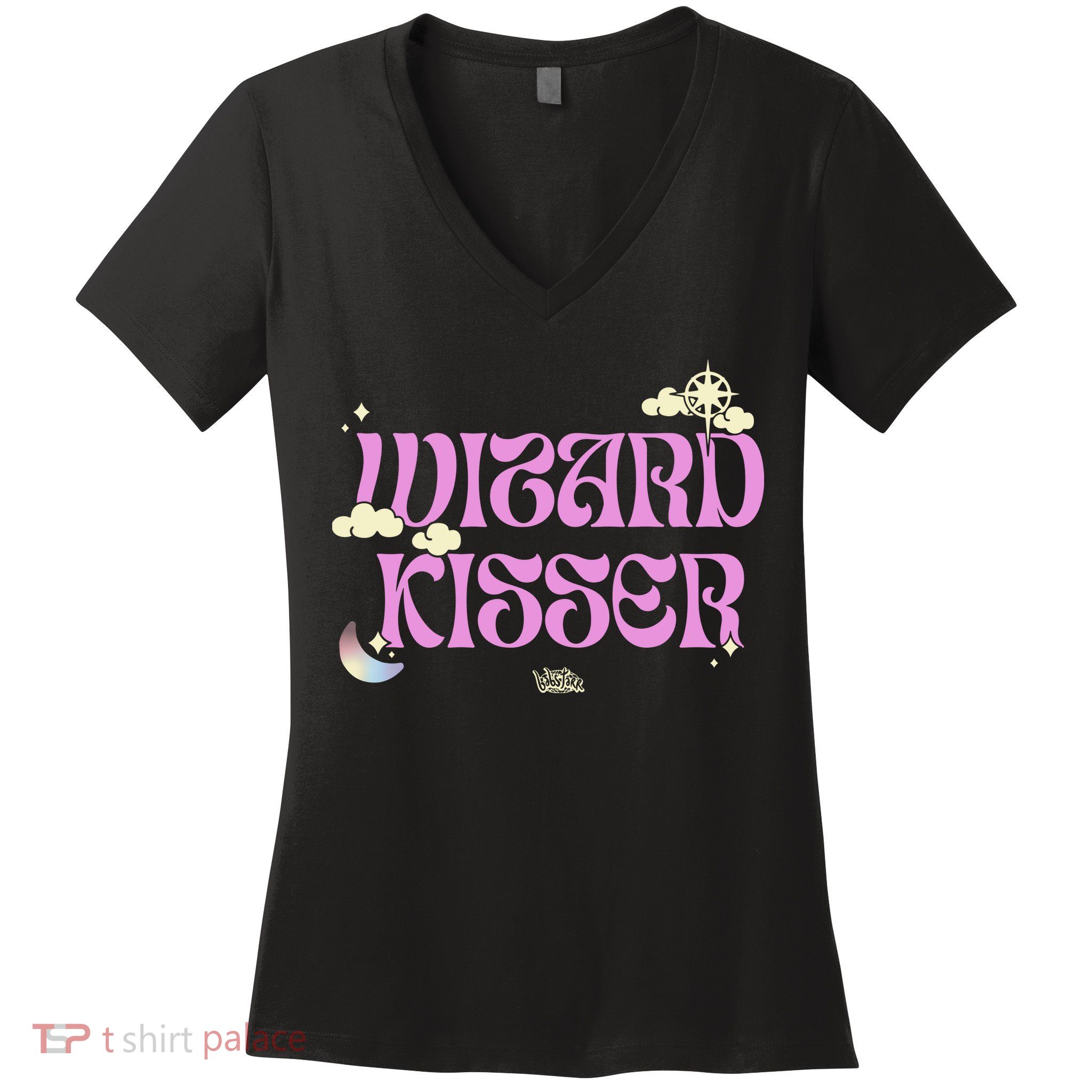 Babsdraws Wizard Kisser Women's V-Neck T-Shirt