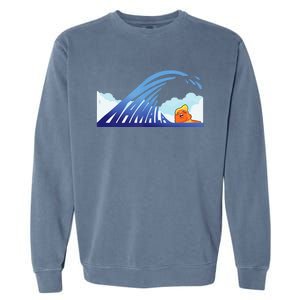 Blue Wave Kamala Harris Trump Garment-Dyed Sweatshirt