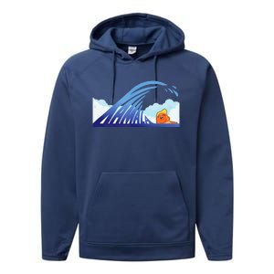 Blue Wave Kamala Harris Trump Performance Fleece Hoodie