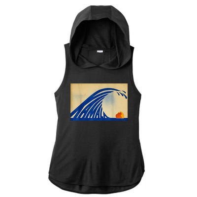 Blue Wave Kamala Funny Anti Trump Ladies PosiCharge Tri-Blend Wicking Draft Hoodie Tank