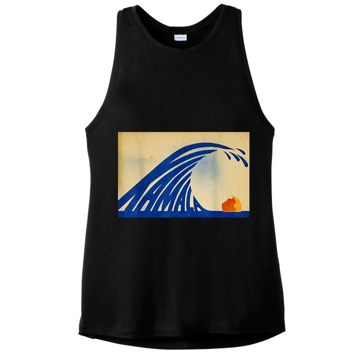 Blue Wave Kamala Funny Anti Trump Ladies PosiCharge Tri-Blend Wicking Tank