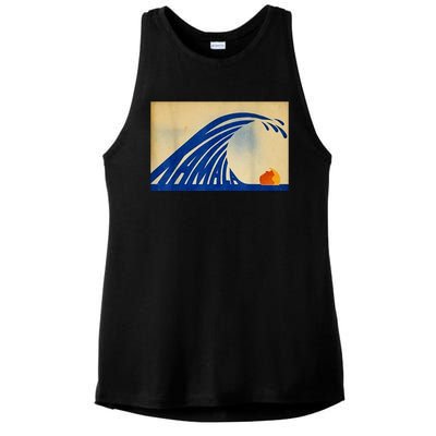 Blue Wave Kamala Funny Anti Trump Ladies PosiCharge Tri-Blend Wicking Tank