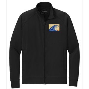 Blue Wave Kamala Funny Anti Trump Stretch Full-Zip Cadet Jacket