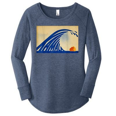 Blue Wave Kamala Funny Anti Trump Women's Perfect Tri Tunic Long Sleeve Shirt