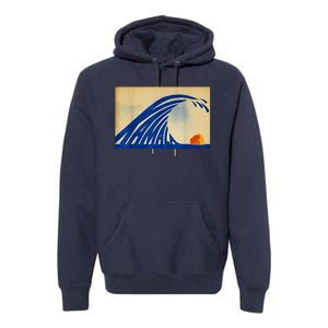 Blue Wave Kamala Funny Anti Trump Premium Hoodie