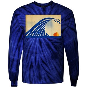 Blue Wave Kamala Funny Anti Trump Tie-Dye Long Sleeve Shirt