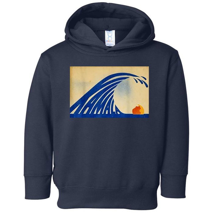 Blue Wave Kamala Funny Anti Trump Toddler Hoodie