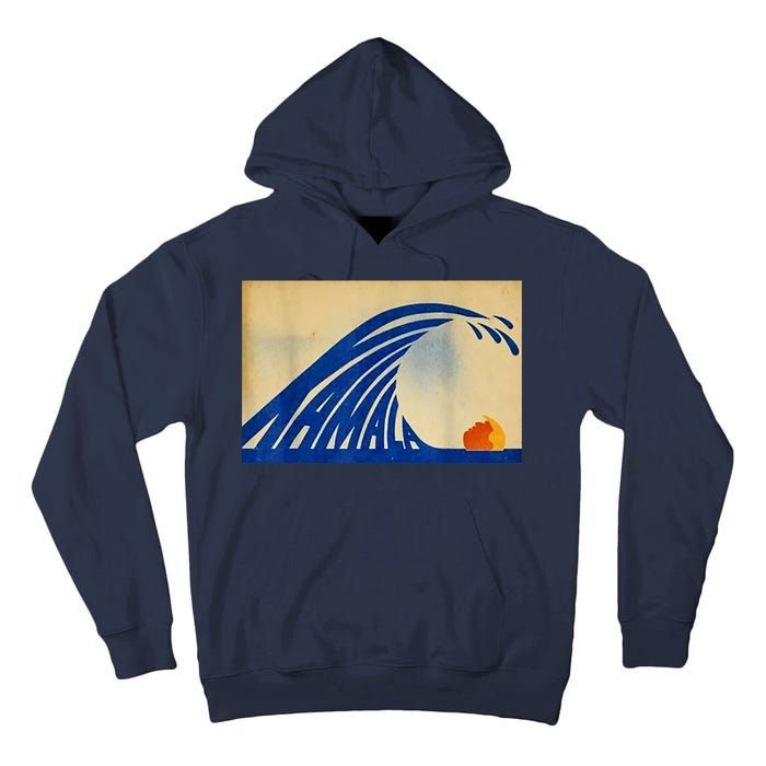 Blue Wave Kamala Funny Anti Trump Tall Hoodie