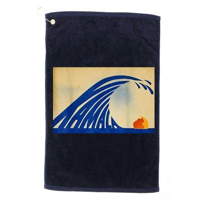 Blue Wave Kamala Funny Anti Trump Golf Towel