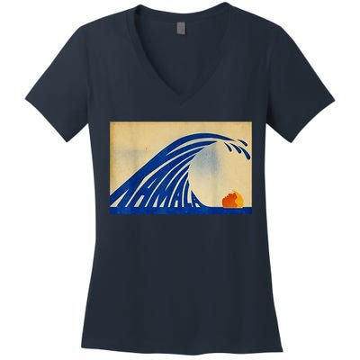 Blue Wave Kamala Funny Anti Trump Women's V-Neck T-Shirt