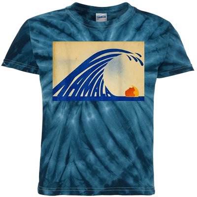 Blue Wave Kamala Funny Anti Trump Kids Tie-Dye T-Shirt