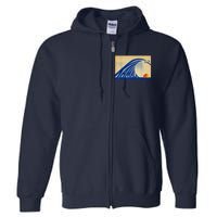 Blue Wave Kamala Funny Anti Trump Full Zip Hoodie