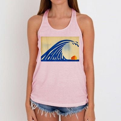 Blue Wave Kamala Funny Anti Trump Women's Knotted Racerback Tank