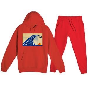 Blue Wave Kamala Funny Anti Trump Premium Hooded Sweatsuit Set